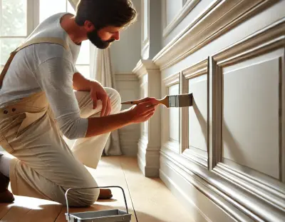 Painting The Trim After Effects Paint Services. Painting trims of walls